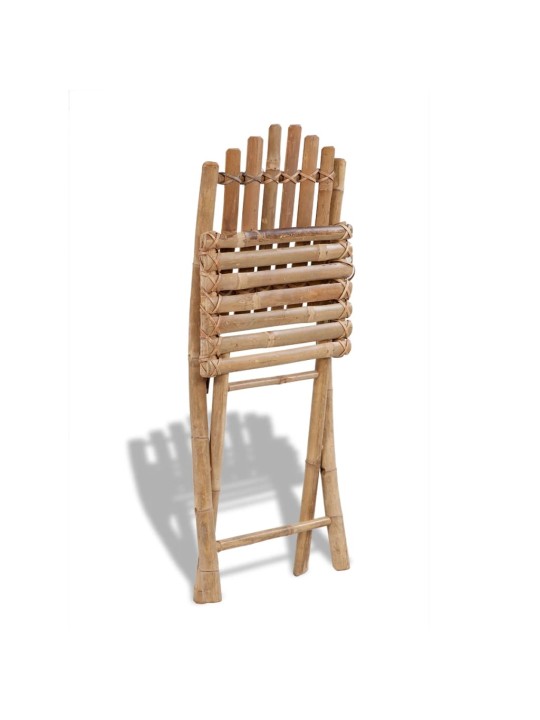 5dílný skládací zahradní jídelní set bambus