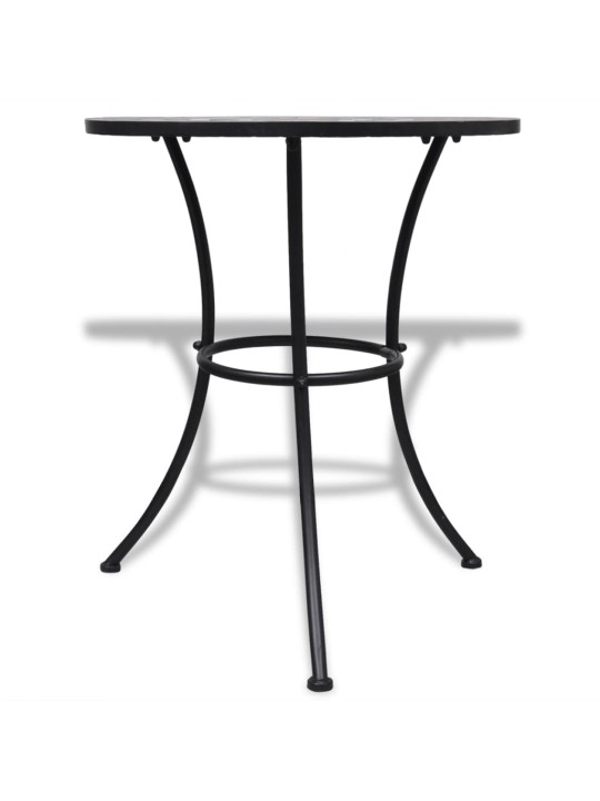 Bistro stolek terakota a bílý 60 cm mozaika