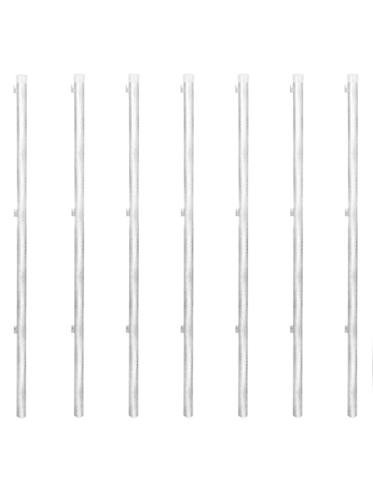 Drátěné pletivo se sloupky pozinkovaná ocel 15x1,25 m stříbrné