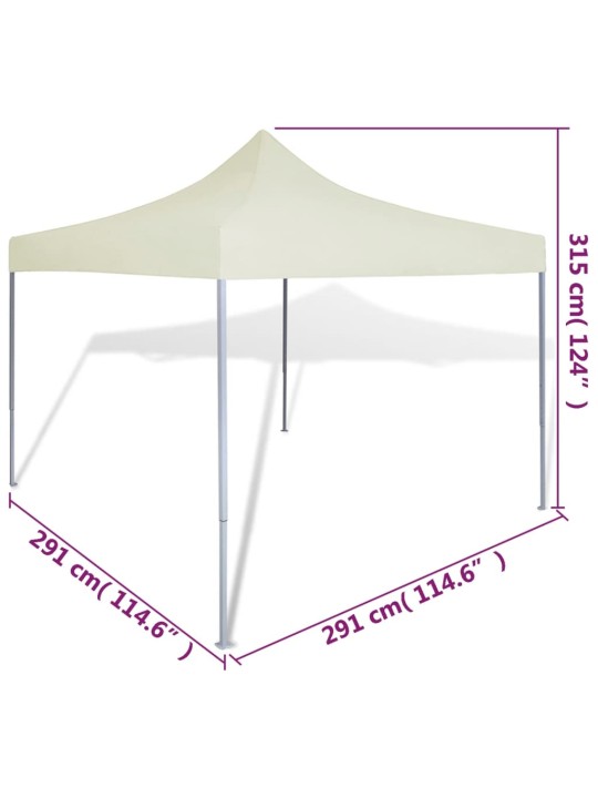 Krémový skládací party stan 3 x 3 m