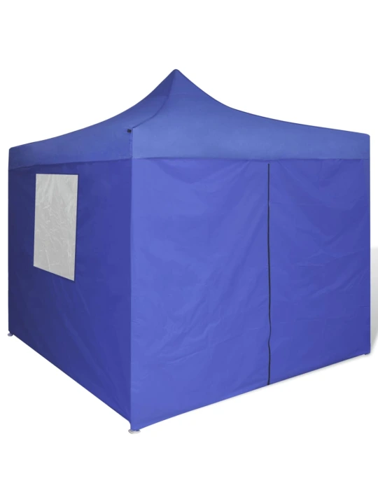 Modrý rozkládací stan 3 x 3 m se 4 stěnami