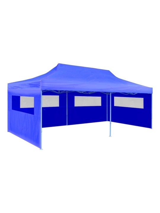 Modrý skládací nůžkový party stan 3 x 6 m