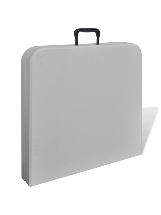 Skládací zahradní stůl 122 cm HDPE bílý