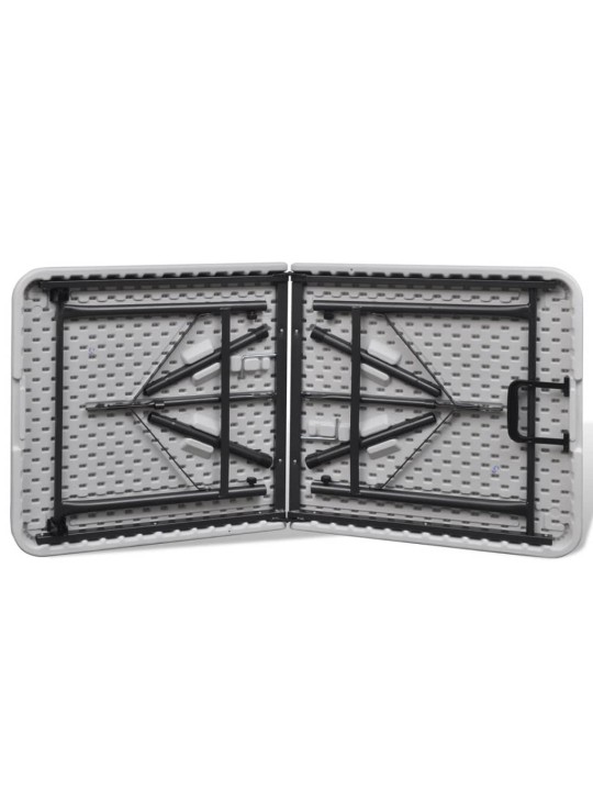 Skládací zahradní stůl 122 cm HDPE bílý