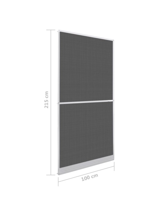 Dveřní síť proti hmyzu s panty bílý rám 100 x 215 cm