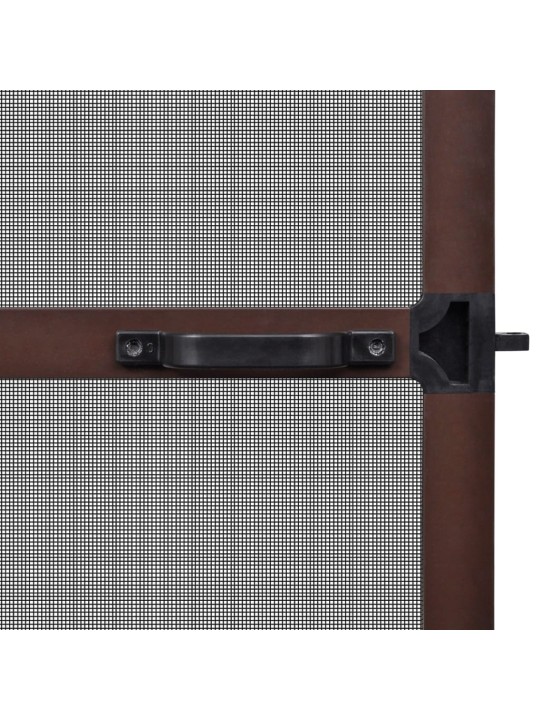Dveřní síť proti hmyzu s panty hnědý rám 100 x 215 cm
