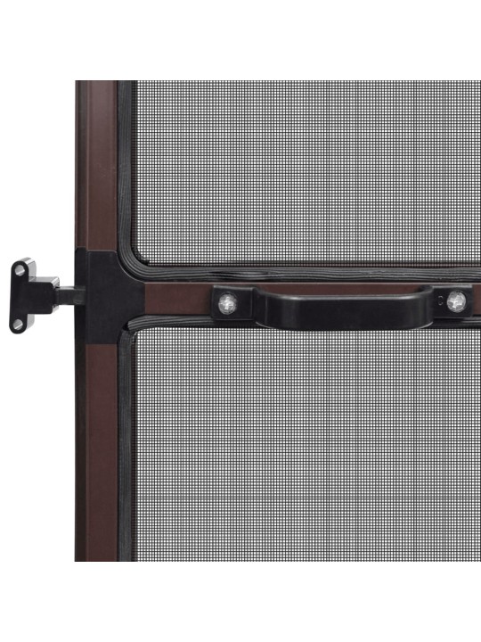 Dveřní síť proti hmyzu s panty hnědý rám 100 x 215 cm
