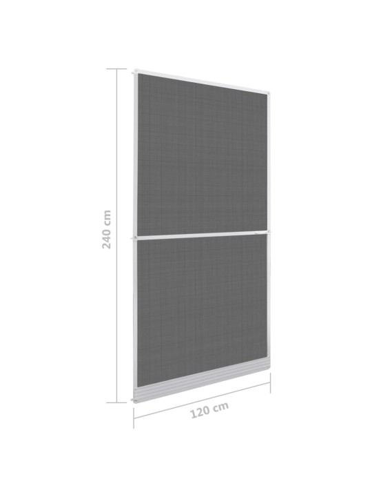Dveřní síť proti hmyzu s panty bílý rám 120 x 240 cm