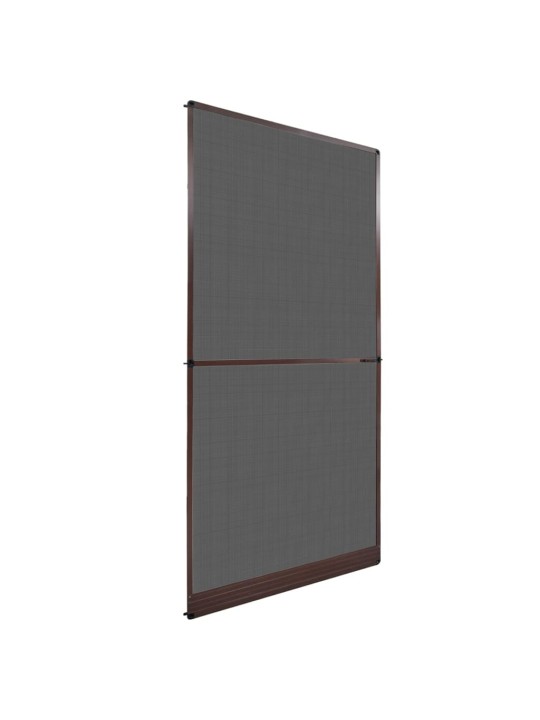 Dveřní síť proti hmyzu s panty hnědý rám 120 x 240 cm