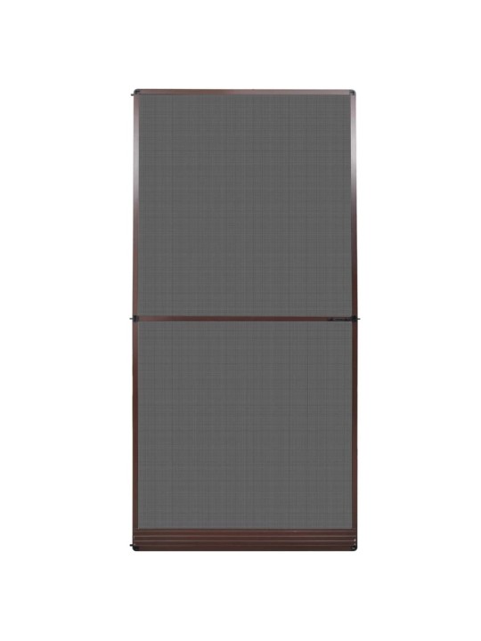 Dveřní síť proti hmyzu s panty hnědý rám 120 x 240 cm