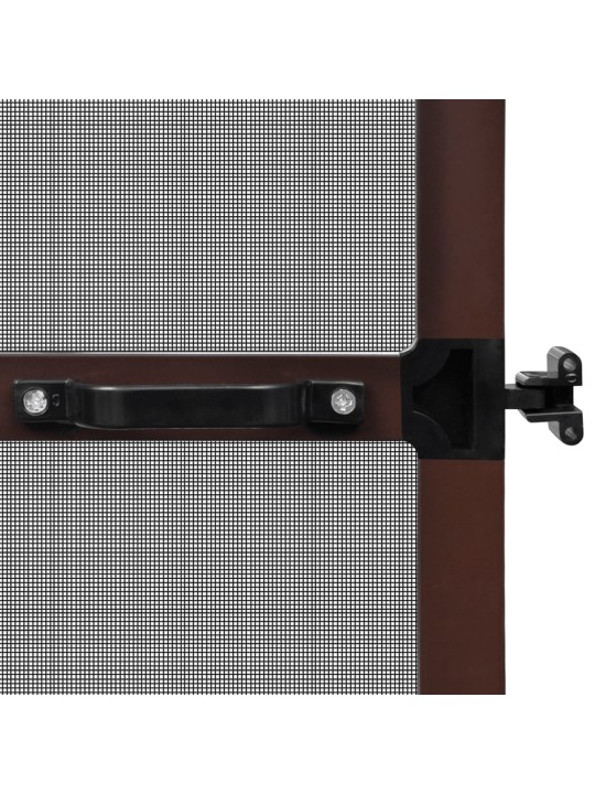 Dveřní síť proti hmyzu s panty hnědý rám 120 x 240 cm
