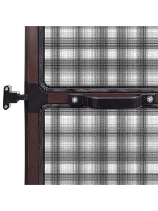 Dveřní síť proti hmyzu s panty hnědý rám 120 x 240 cm