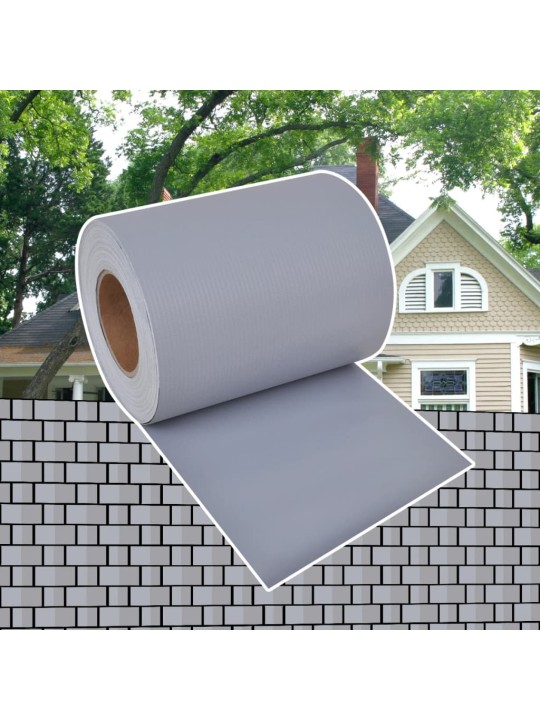 Zahradní zástěna PVC 70 x 0,19 světle šedá