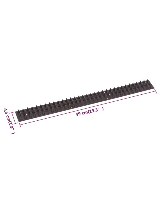 Kontrolní hroty proti ptákům 49 x 4,5 x 1,7 cm sada 20 ks