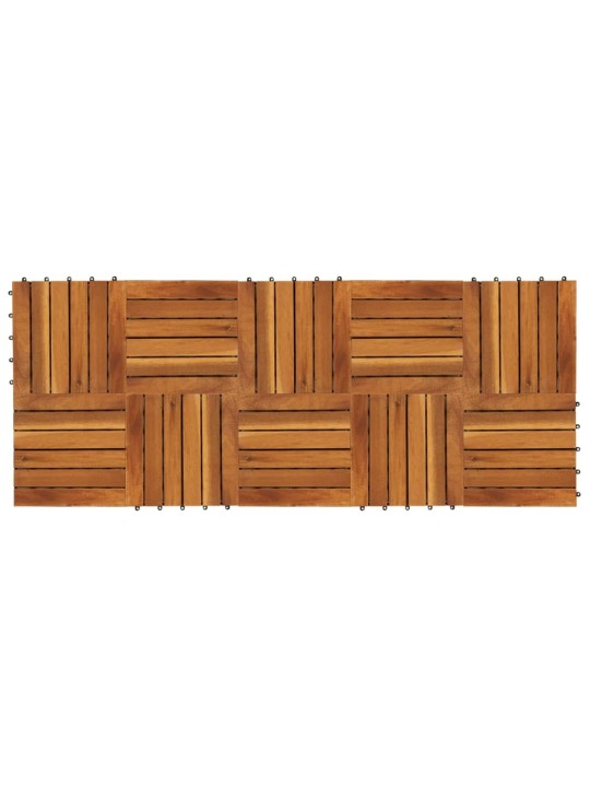 10 ks akáciové terasové dlaždice 30 x 30 cm vertikální vzor