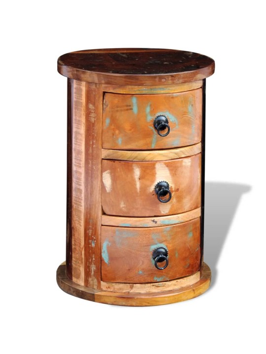 Komoda se 3 zásuvkami masivní recyklované dřevo