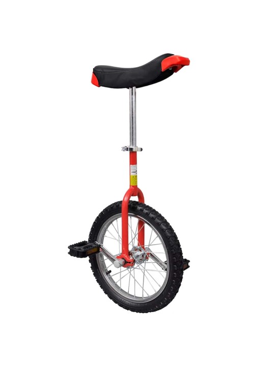 Červená nastavitelná jednokolka 16''