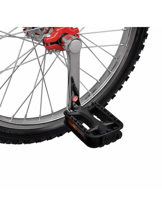 Červená nastavitelná jednokolka 16''