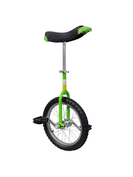 Zelená nastavitelná jednokolka 16''