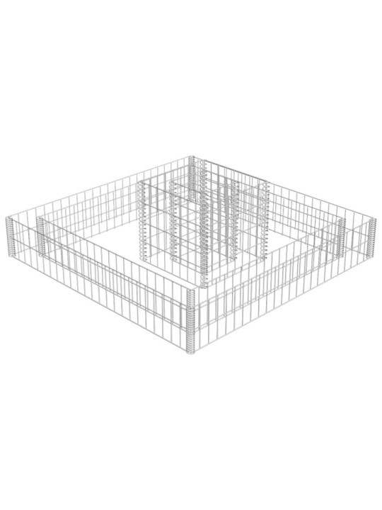 Gabionový truhlík pozinkovaná ocel 120 x 120 x 20 cm