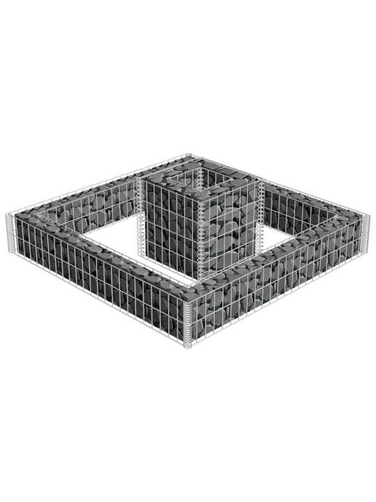 Gabionový truhlík pozinkovaná ocel 120 x 120 x 20 cm