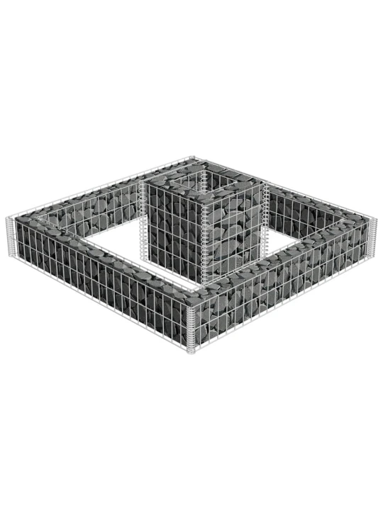 Gabionový truhlík pozinkovaná ocel 120 x 120 x 20 cm