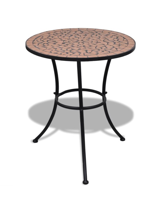 3dílný bistro set mozaikový keramický terakota