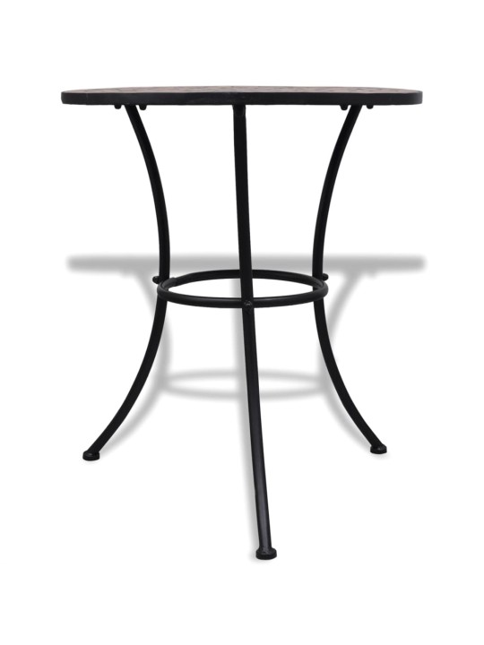 3dílný bistro set mozaikový keramický terakota
