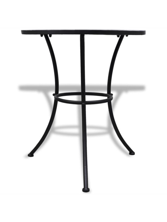 3dílný bistro set mozaikový keramický modro-bílý
