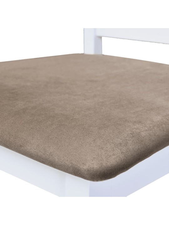Barové židle 2 ks bílé textil