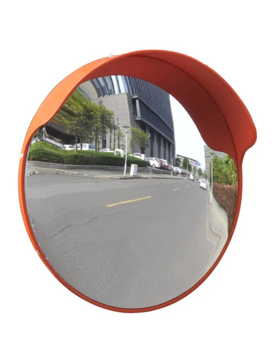 Dopravní vypouklé zrcadlo PC plast oranžové 45 cm venkovní