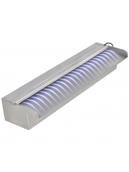 Obdélníková bazénová fontána s LED nerezová ocel 45 cm