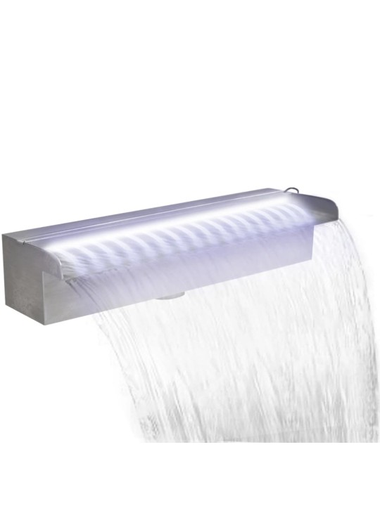 Obdélníková bazénová fontána s LED nerezová ocel 45 cm