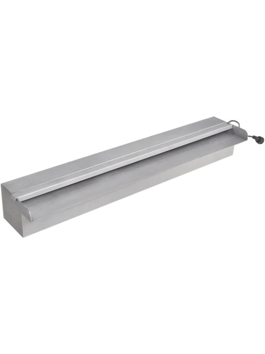 Obdélníková bazénová fontána s LED nerezová ocel 60 cm