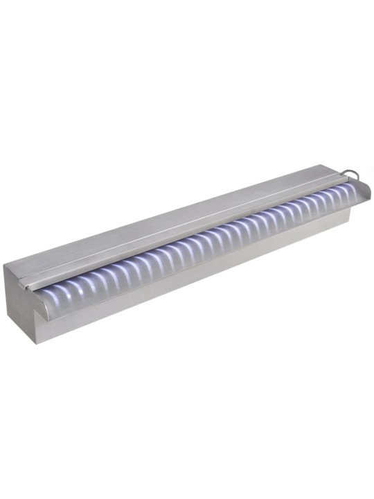 Obdélníková bazénová fontána s LED nerezová ocel 60 cm