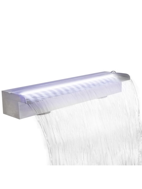 Obdélníková bazénová fontána s LED nerezová ocel 60 cm