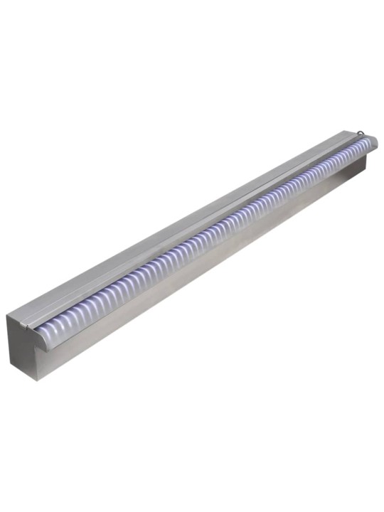 Obdélníková bazénová fontána s LED nerezová ocel 90 cm
