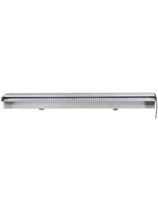 Obdélníková bazénová fontána s LED nerezová ocel 90 cm