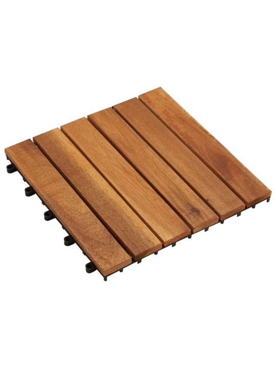 Terasové dlaždice vertikální vzor 30 x 30 cm akácie 20 ks