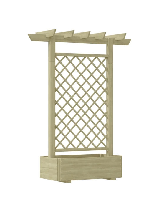 Zahradní pergola s truhlíkem 162 x 56 x 204 cm dřevo