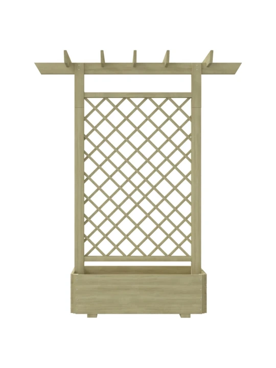 Zahradní pergola s truhlíkem 162 x 56 x 204 cm dřevo