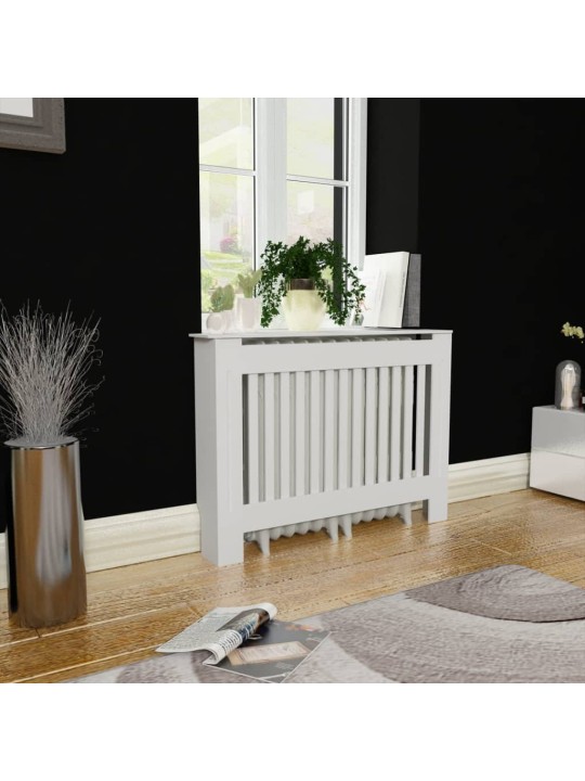 Bílý kryt z MDF na radiátor, 112 cm