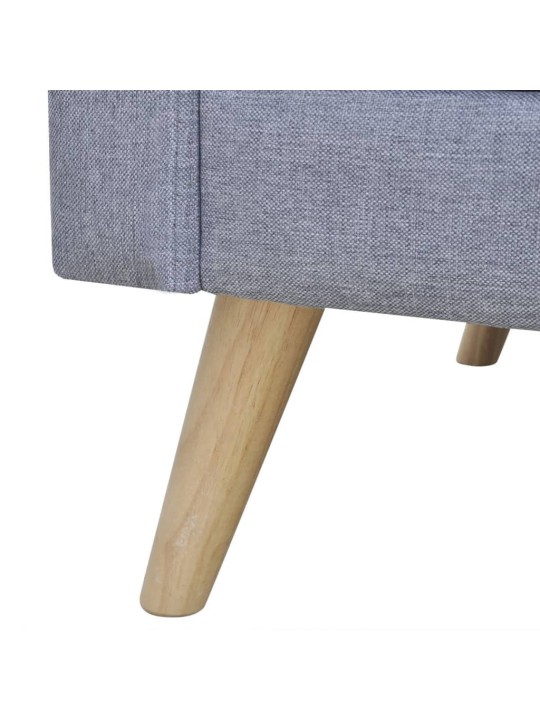 3místná pohovka textil světle šedá