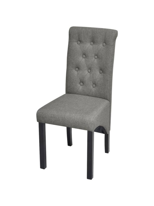 Jídelní židle 2 ks světle šedé textil