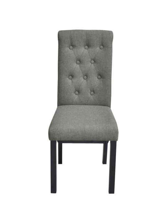 Jídelní židle 2 ks světle šedé textil