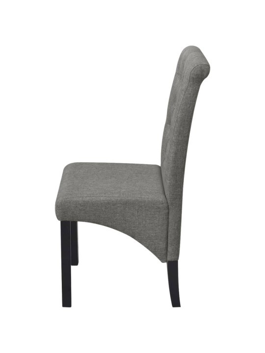 Jídelní židle 2 ks světle šedé textil