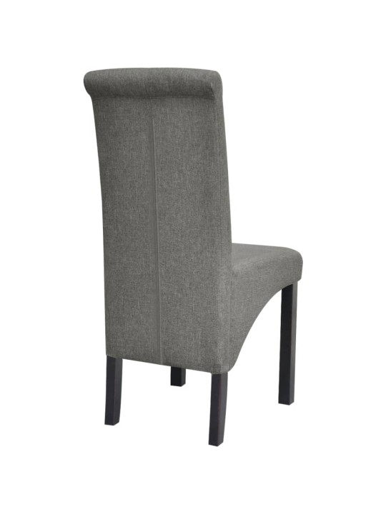 Jídelní židle 2 ks světle šedé textil