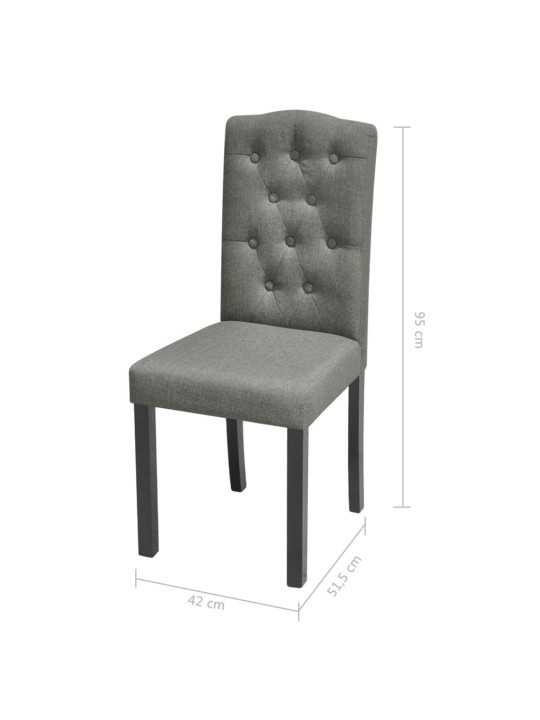Jídelní židle 2 ks šedé textil