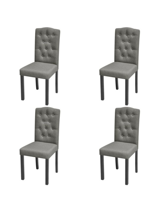 Jídelní židle 4 ks šedé textil