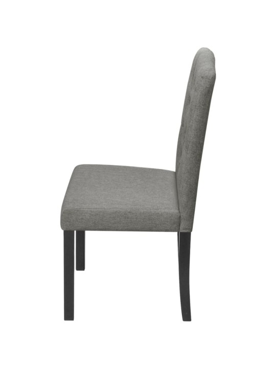 Jídelní židle 4 ks šedé textil